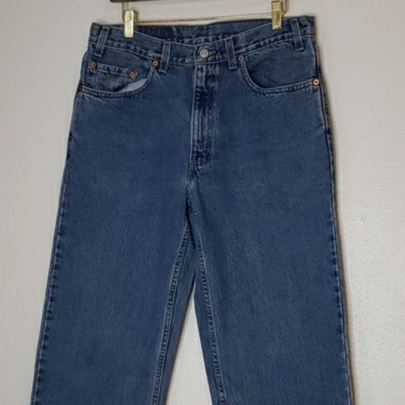 Mens Levis 550 Med Wash Relaxed 34 XTall Heavy Weight Outdoor Jeans Classic - Picture 4 of 16
